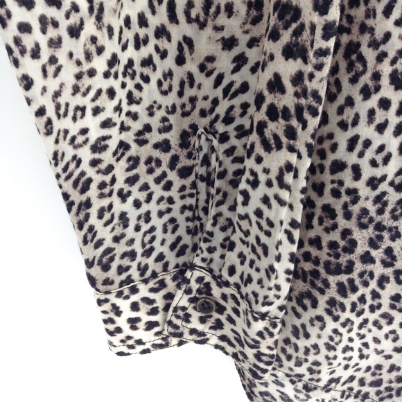 ZARA BASIC Leopard Print Blouse - Picture 4 of 8